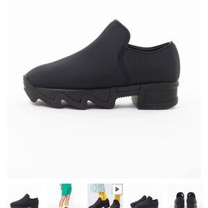 Sleek Black Slip-On Sneakers Women’s Sz. 5 IRI NYC